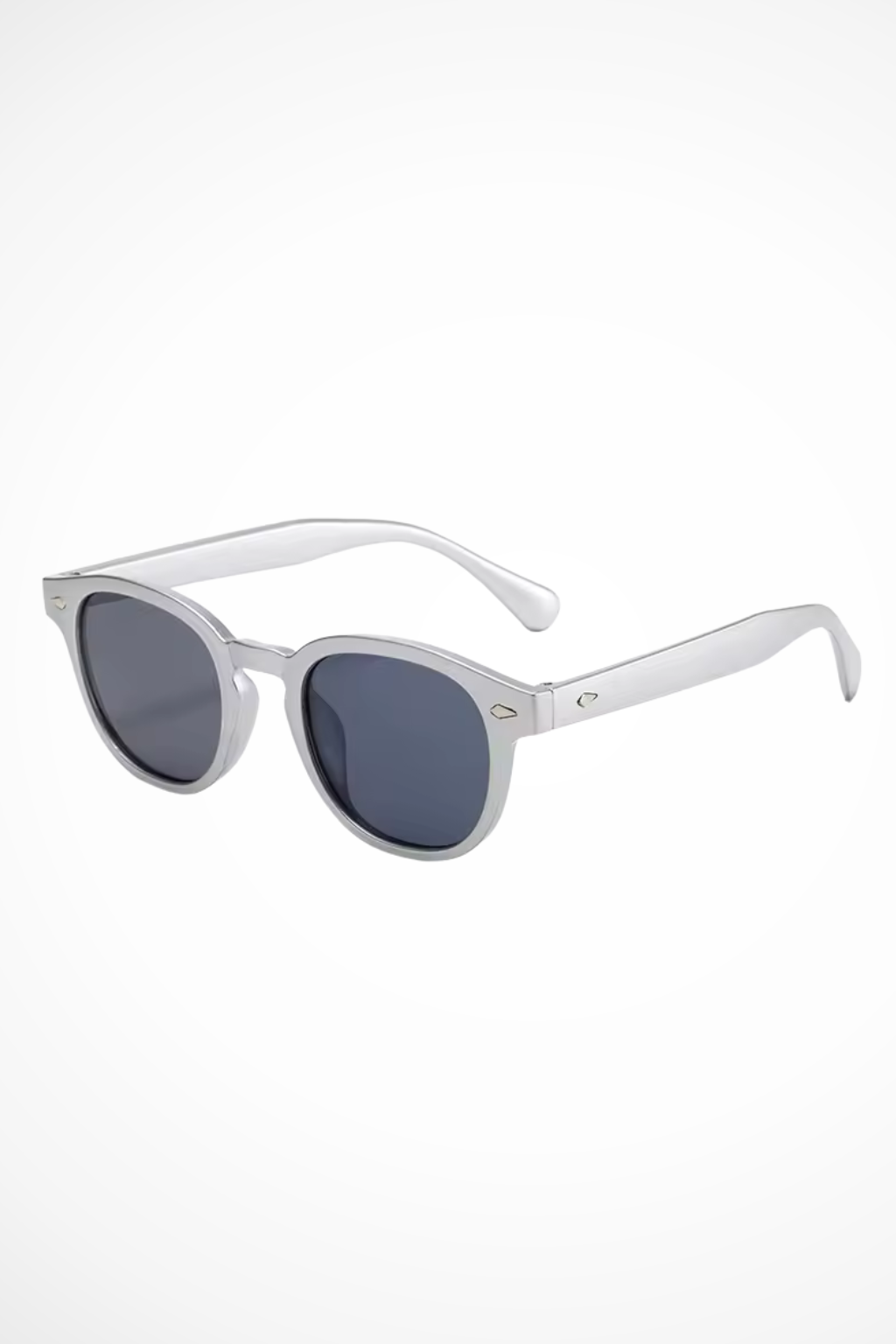 Oval thick frame men's sunglasses, a stylish accessory with dark tinted lenses.