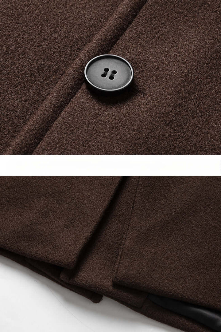 Classic men's oversized winter jacket with button closure. Perfect casual coat for layering and staying warm in fall/winter.