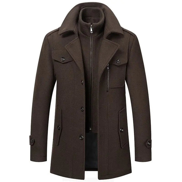 Stay warm in this men's classic Oxford winter coat. Tailored for comfort & style in cold weather outerwear.