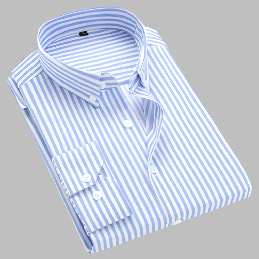 Comfortable men's long sleeve plaid Oxford shirt, button-down for a classic, versatile everyday look.
