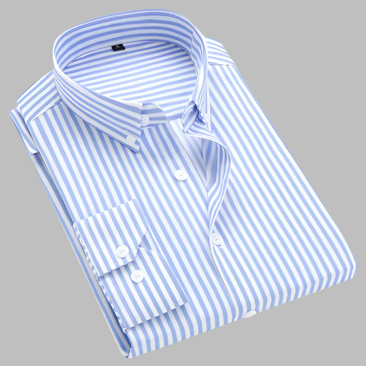 Comfortable men's long sleeve plaid Oxford shirt, button-down for a classic, versatile everyday look.
