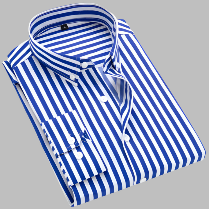 Classic men's plaid Oxford shirt, long sleeve button-down, a versatile choice for everyday casual style.