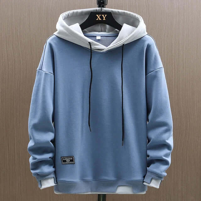 Men's classic pullover hoodie with hood and front pockets, ideal for casual everyday comfort.