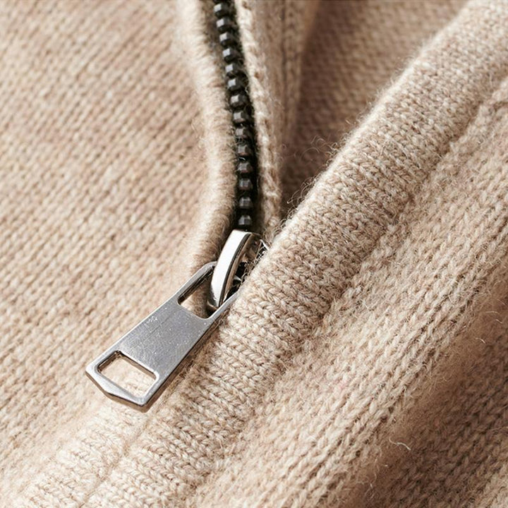Versatile men's quarter-zip jumper, a smart-casual pullover sweater for diverse fashion styles.