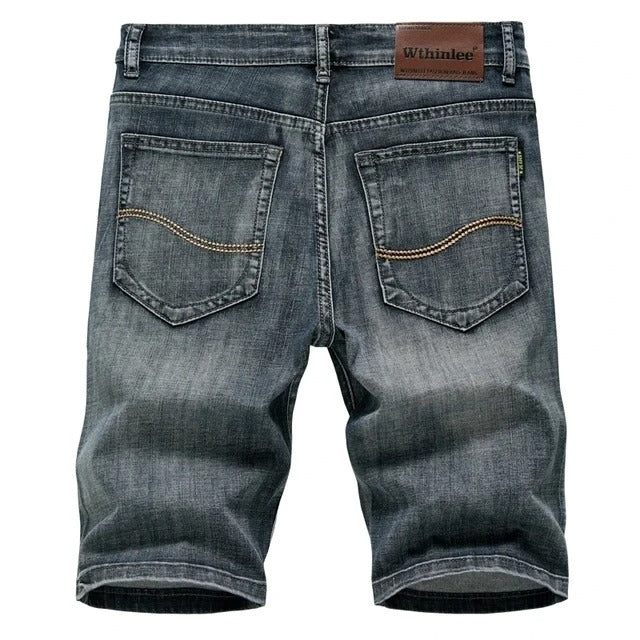 Light blue men's relaxed fit casual shorts with classic five-pocket styling. Ideal for summer everyday wear.