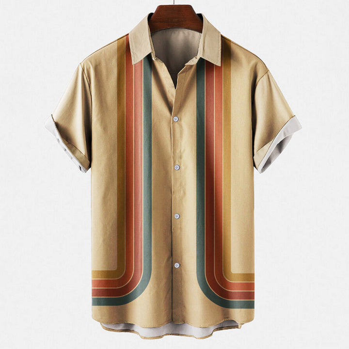 Classic men's retro shirt, designed for versatile and comfortable wear. A smart casual top with timeless vintage style.