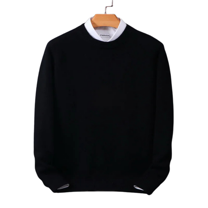 Versatile men's pullover, a classic round neck knit perfect for autumn and winter fashion.