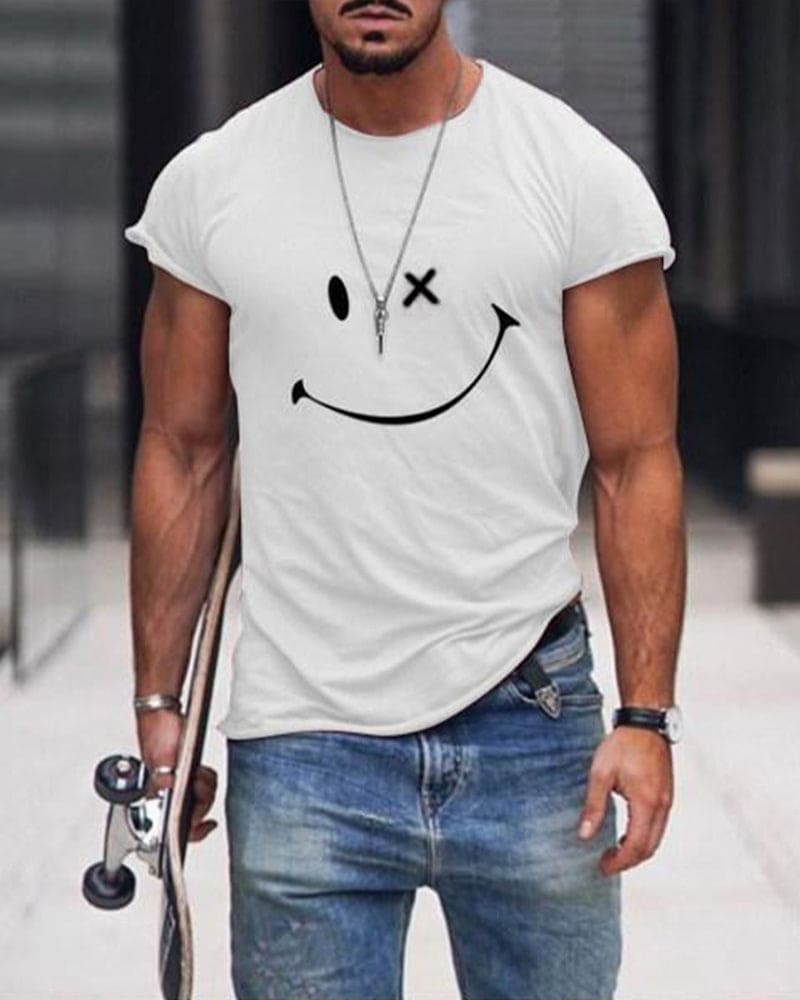 Men's classic short sleeve crew neck t-shirt in a soft, relaxed fit for everyday comfort and casual wear.