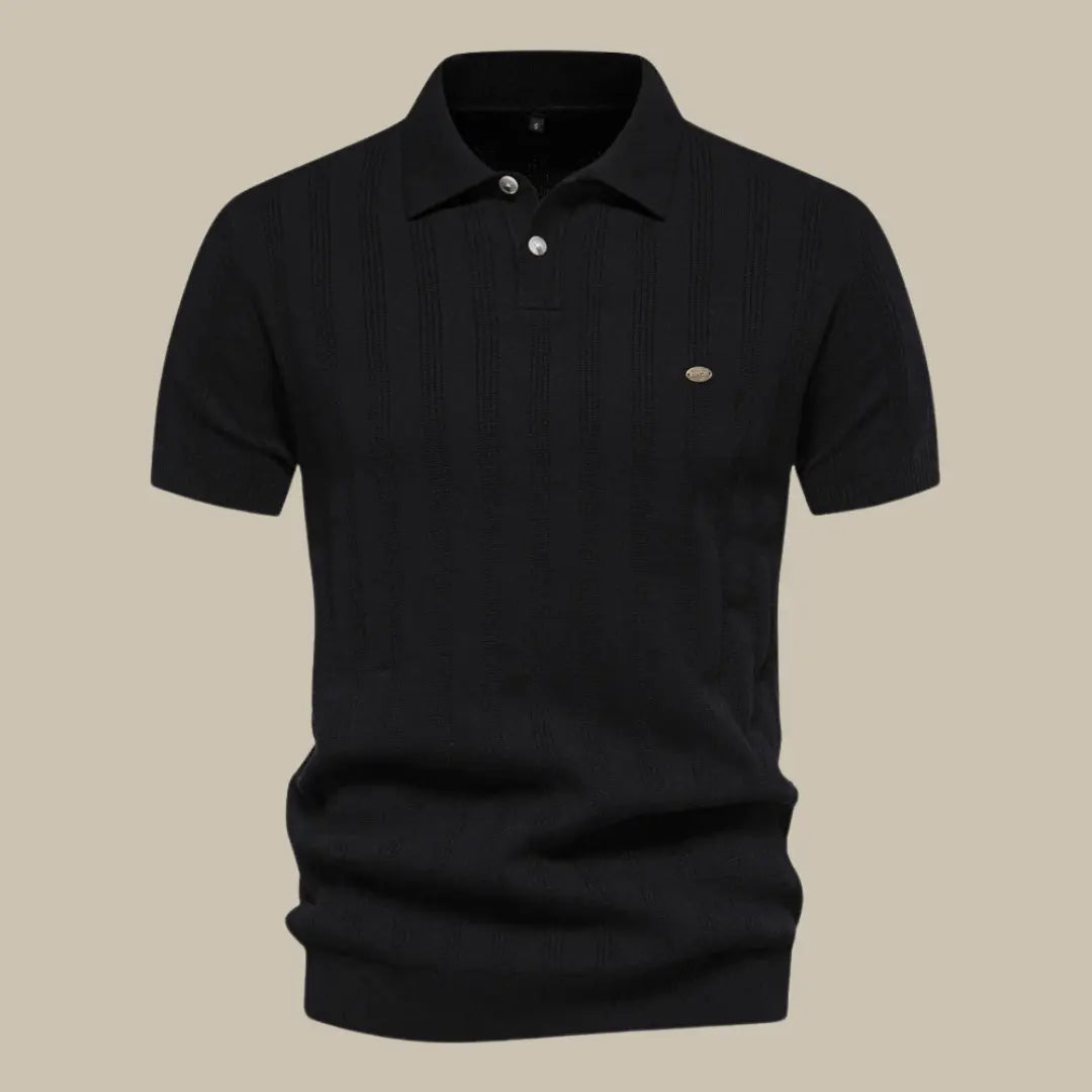 Men's classic short-sleeve polo shirt, breathable & wrinkle-resistant for everyday polished style.