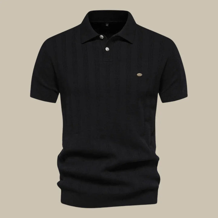 Men's classic short-sleeve polo shirt, breathable & wrinkle-resistant for everyday polished style.