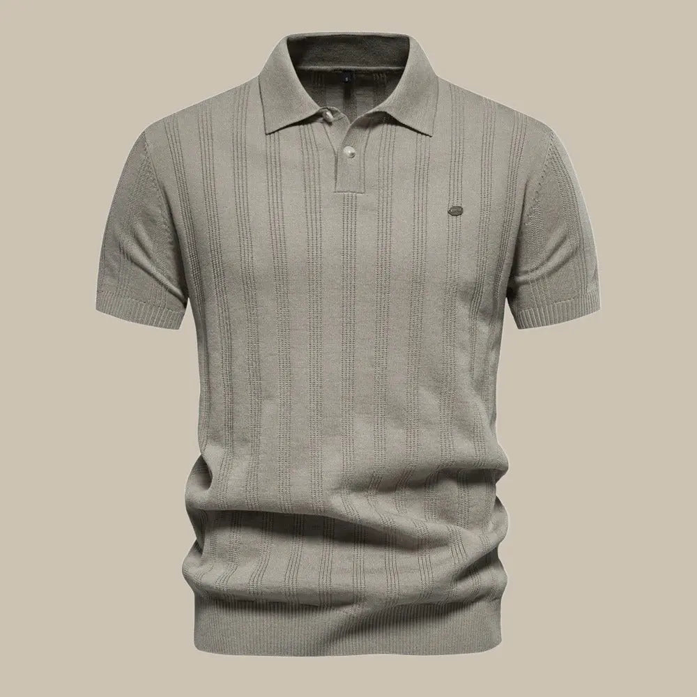 Effortless men's fashion polo with classic collar, perfect for a comfortable, polished look.