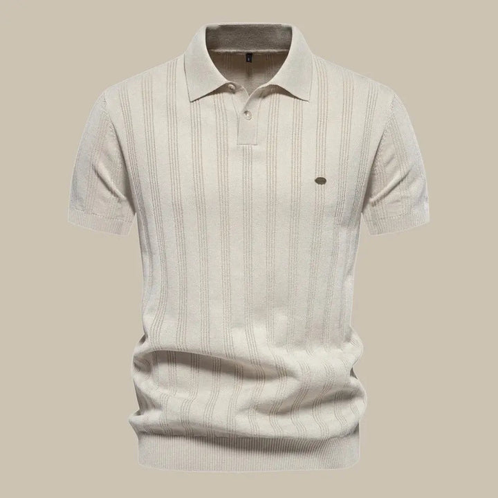 High-quality men's short-sleeve polo, designed for breathability, comfort, & versatile everyday wear.