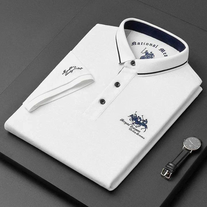 Versatile men's summer polo shirt. This stylish short sleeve, collared top offers comfort & a classic casual look.
