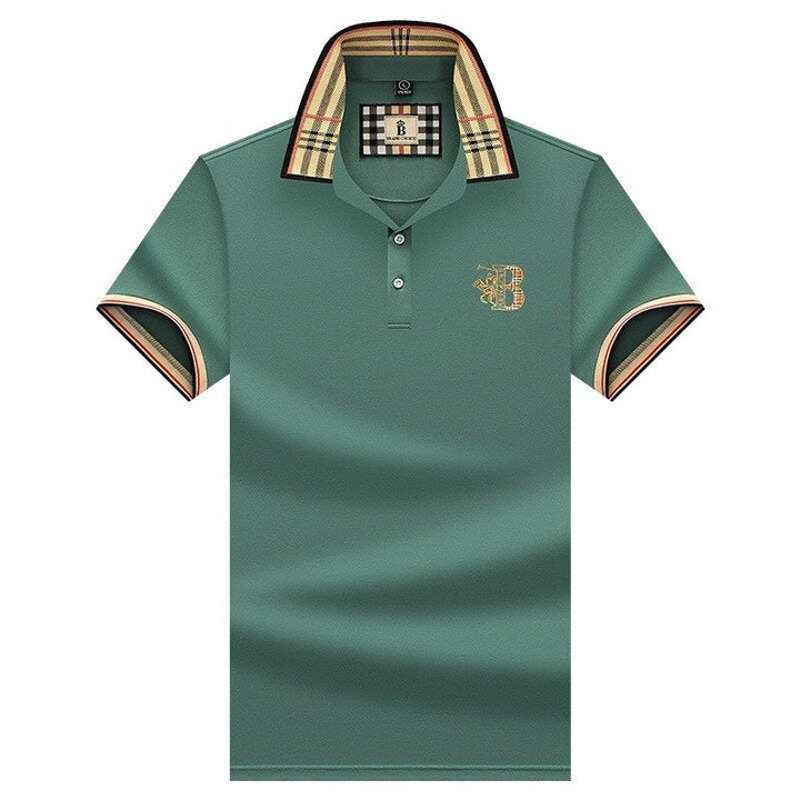 Men's classic short sleeve polo shirt in a smart casual style, perfect for everyday comfortable wear.