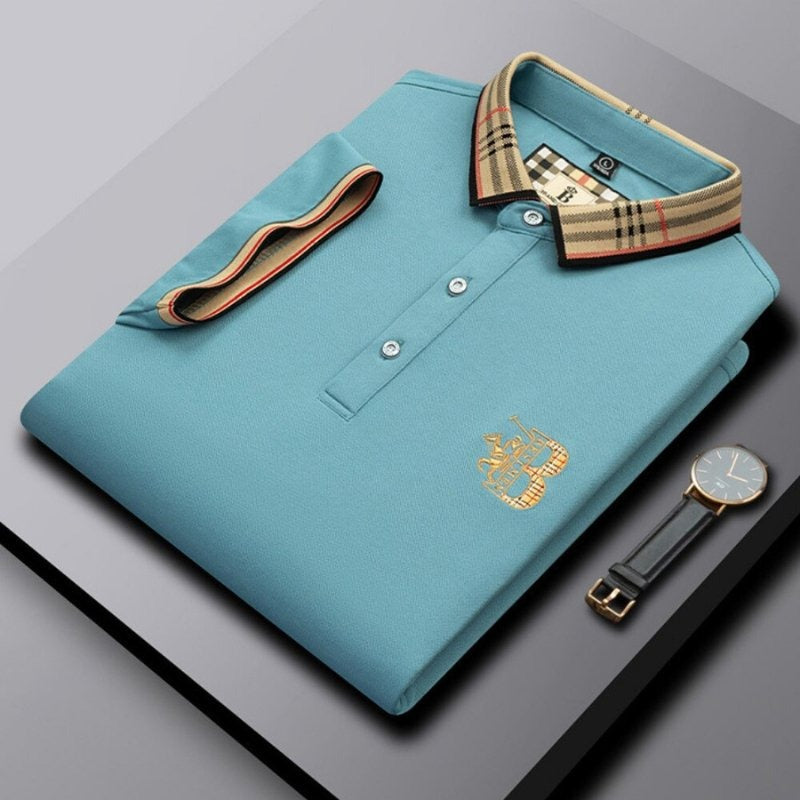 Stylish men's classic short sleeve polo, perfect for a smart casual look or comfortable daily wear.