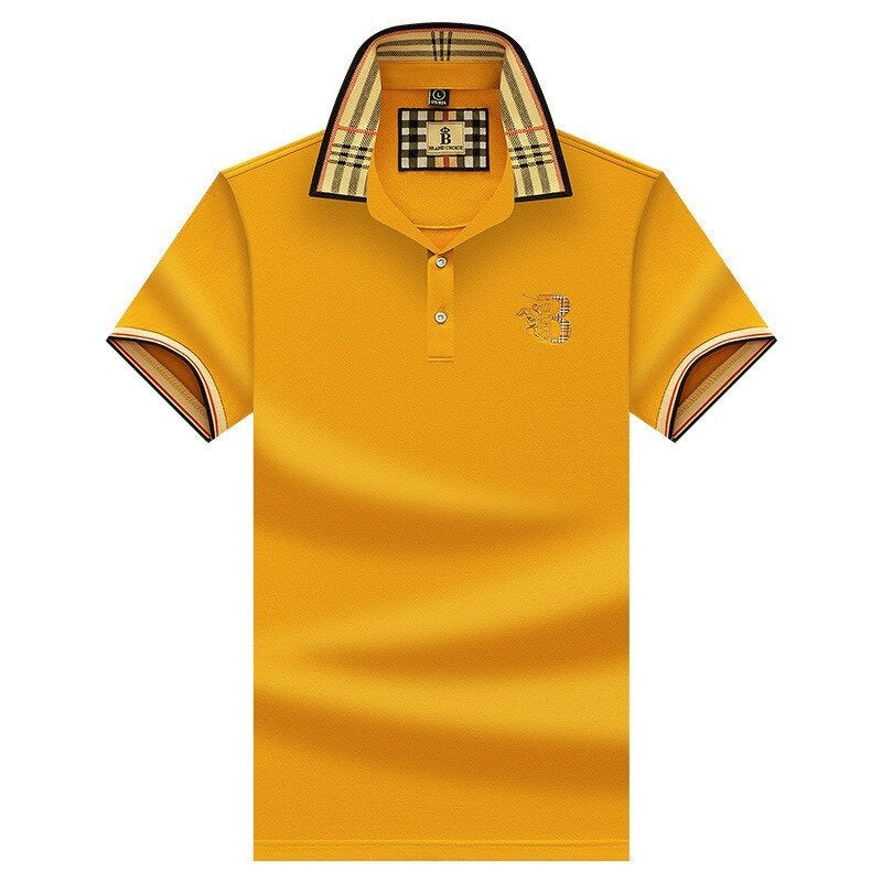 Versatile men's apparel: a comfortable, smart casual polo shirt with classic short sleeve style.