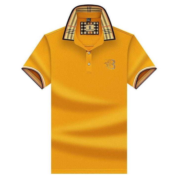 Versatile men's apparel: a comfortable, smart casual polo shirt with classic short sleeve style.