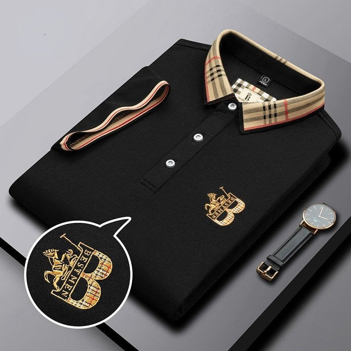 Smart casual men's polo shirt, a timeless and comfortable short sleeve top for everyday wear.