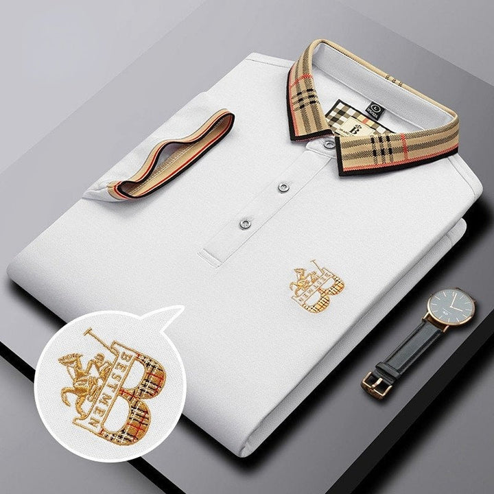 Comfortable men's smart casual polo shirt, a versatile short sleeve top for modern menswear.
