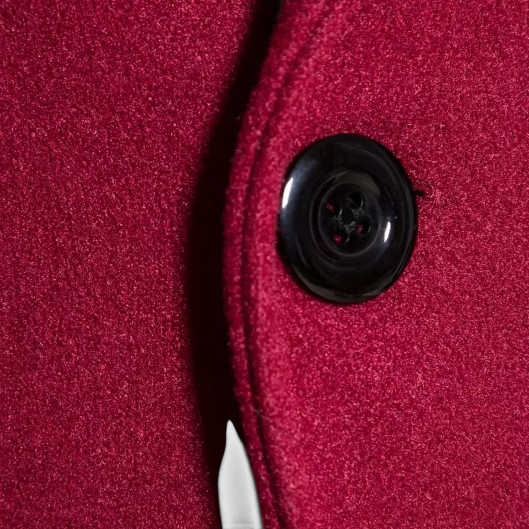Timeless men's trench coat, tailored for winter elegance and comfort.