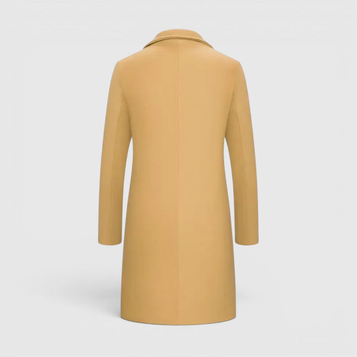 Classic men's winter coat, single-breasted trench for a sophisticated look.