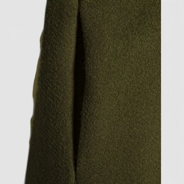 Elegant single-breasted men's coat, great for layering in cold weather.
