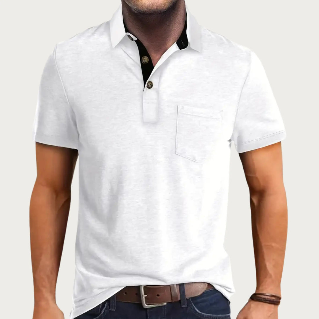 Men's classic slim fit polo shirt, perfect for smart casual everyday wear and versatile men's fashion.