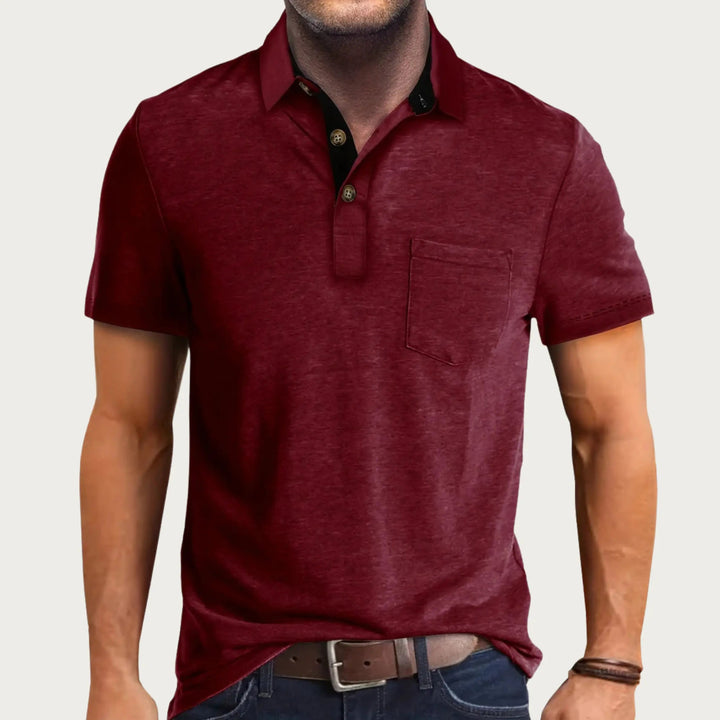 High-quality men's classic slim fit polo shirt, a comfortable and stylish wardrobe essential for men's tops.