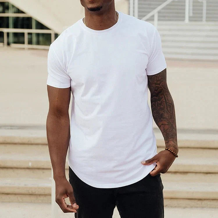Men's classic slim fit short-sleeve tee with crew neck, perfect for everyday casual wear.