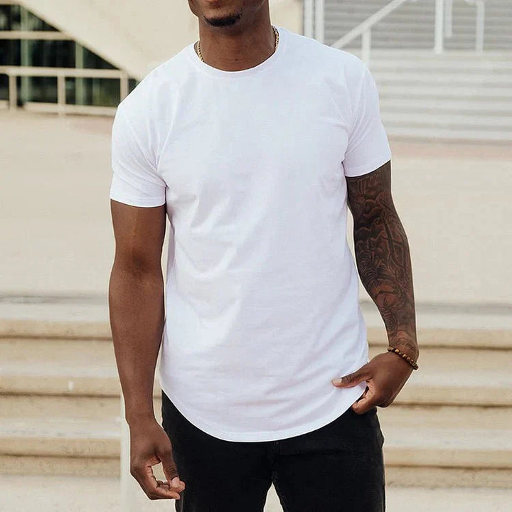 Men's classic slim fit short-sleeve tee with crew neck, perfect for everyday casual wear.