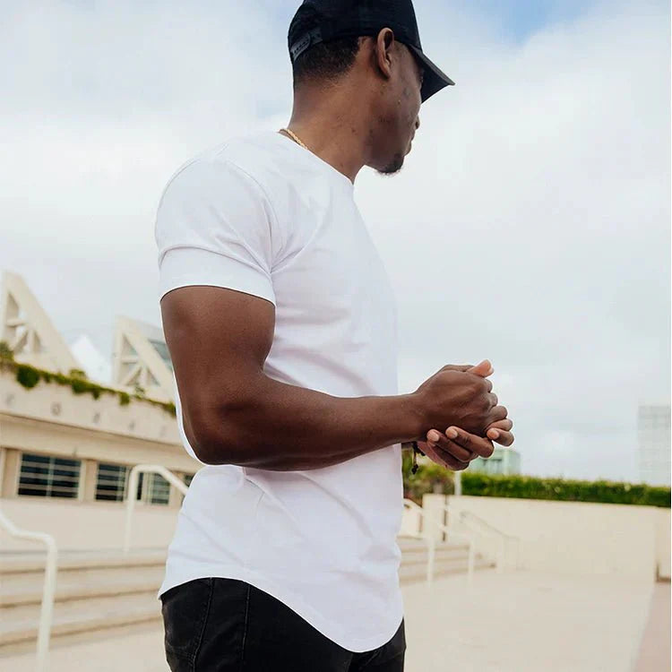 Versatile men's slim fit short-sleeve tee, a classic and stylish top for daily wear.
