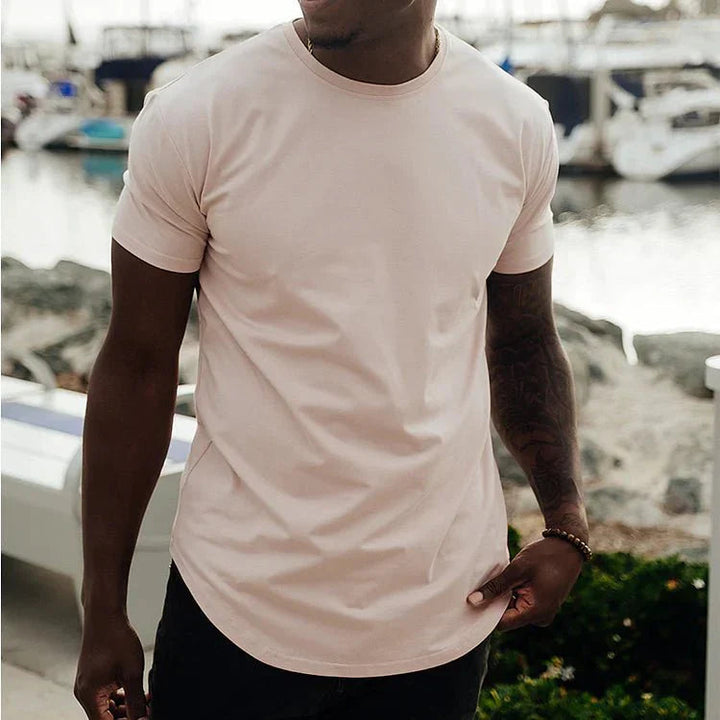 Classic men's slim fit short-sleeve tee, a versatile crew neck top for casual and everyday wear.