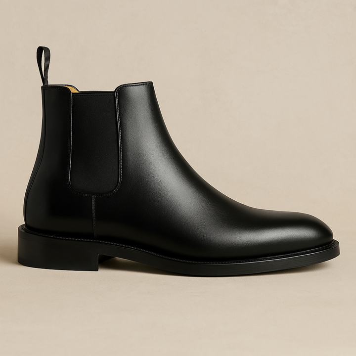 Versatile men's Chelsea boots paired with jeans, demonstrating casual yet stylish all-season appeal.