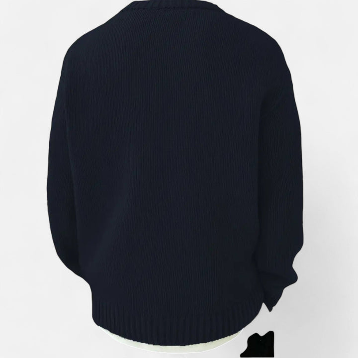 Everyday men's solid crew neck pullover sweater, comfortable for casual wear. Autumn & winter fashion staple.