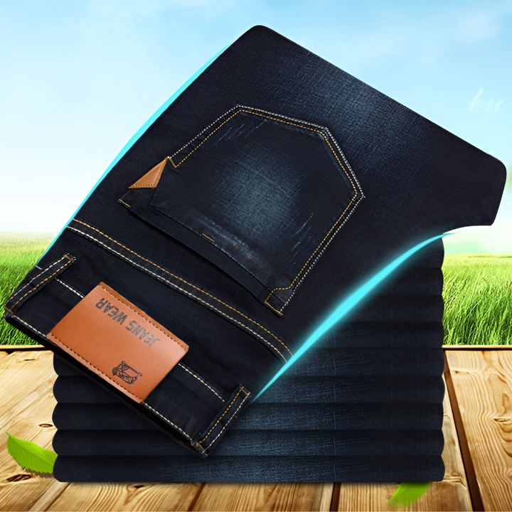 Stylish men's classic straight leg jeans, a versatile bottom for casual pants & everyday fashion needs.