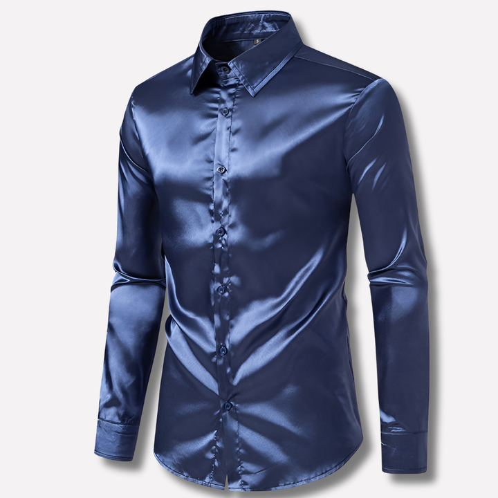 Comfortable men's classic stretch button-down shirt. Long sleeve design, stylish for everyday, office or special occasions.