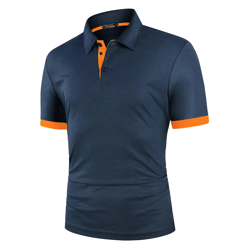 Men's classic summer polo shirt, lightweight & breathable for comfortable smart casual style.