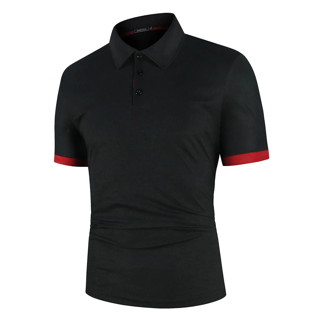 Comfortable men's short sleeve polo shirt, lightweight for versatile smart casual summer fashion.