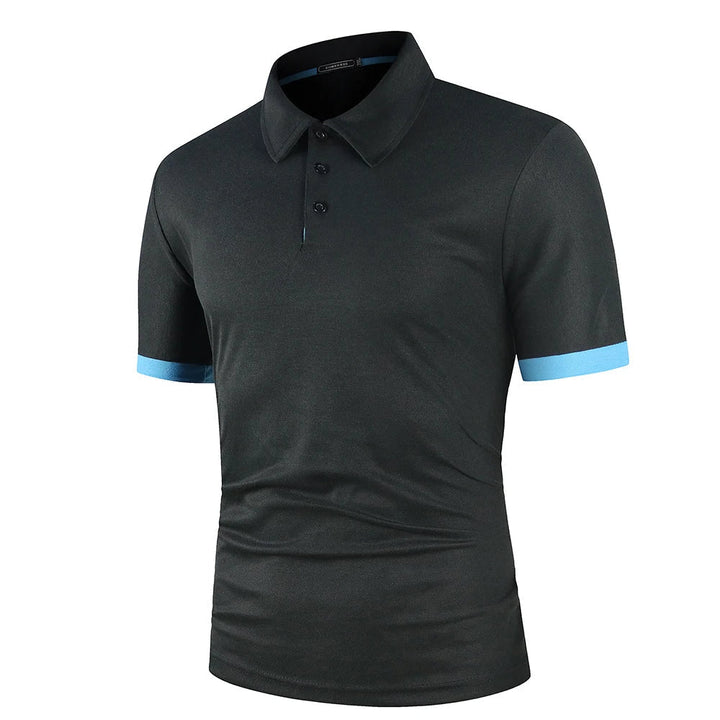 Breathable men's summer polo shirt, perfect for comfortable smart casual wear & classic fashion.