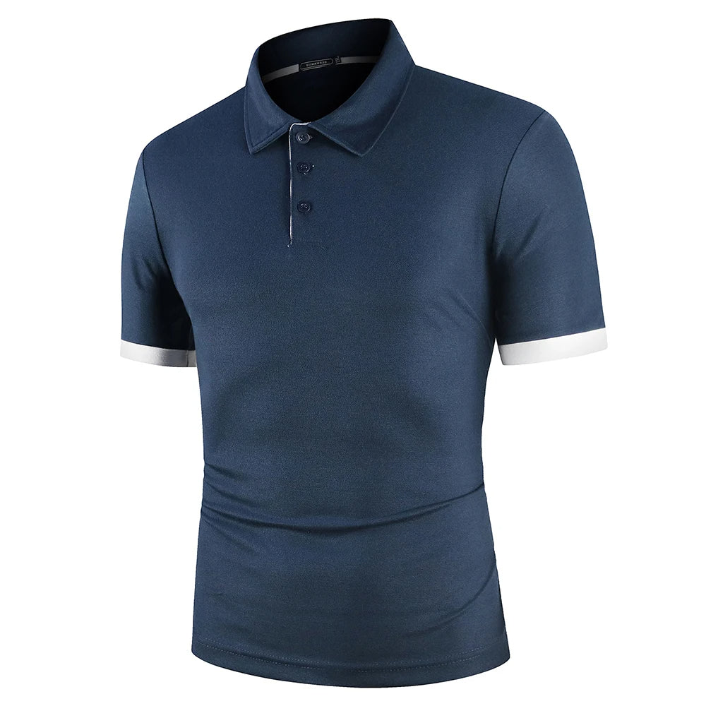 Soft, lightweight men's polo shirt, breathable and comfortable for classic smart casual summer style.