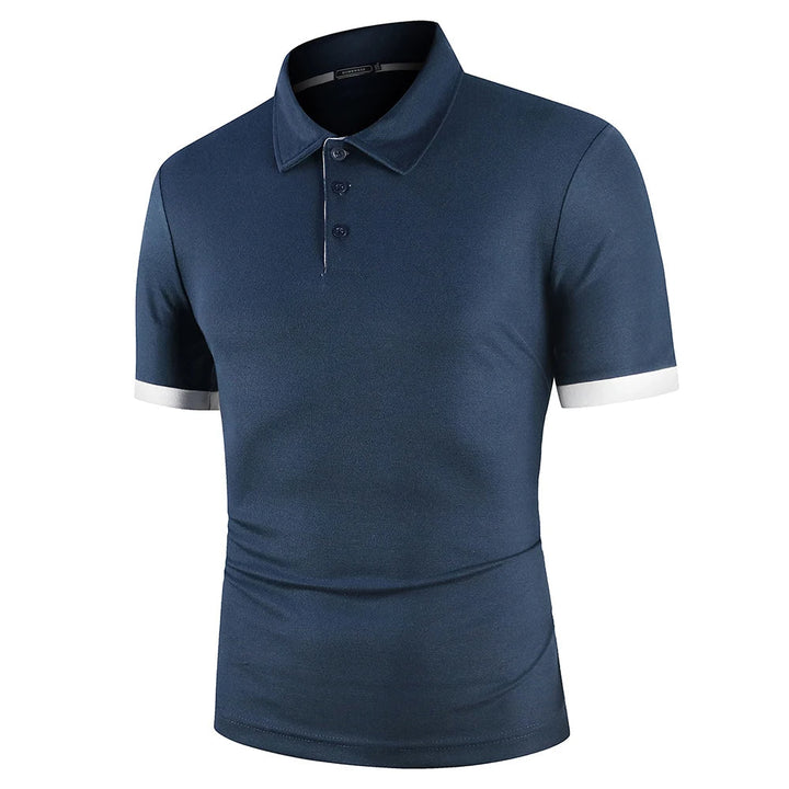 Soft, lightweight men's polo shirt, breathable and comfortable for classic smart casual summer style.