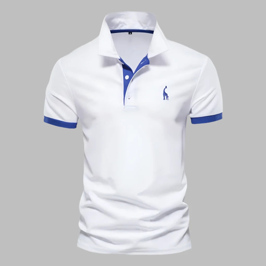Men's classic tailored polo shirt in a smart casual style, perfect as a versatile wardrobe essential.