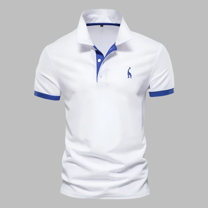 Men's classic tailored polo shirt in a smart casual style, perfect as a versatile wardrobe essential.