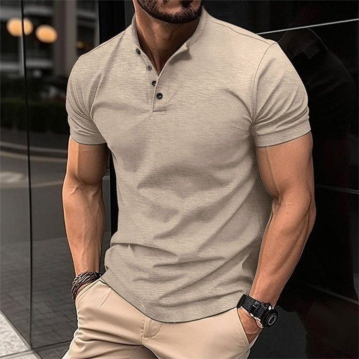 Tailored fit men's polo shirt, classic short sleeve design. Perfect for casual wear, spring fashion, and summer outfits.