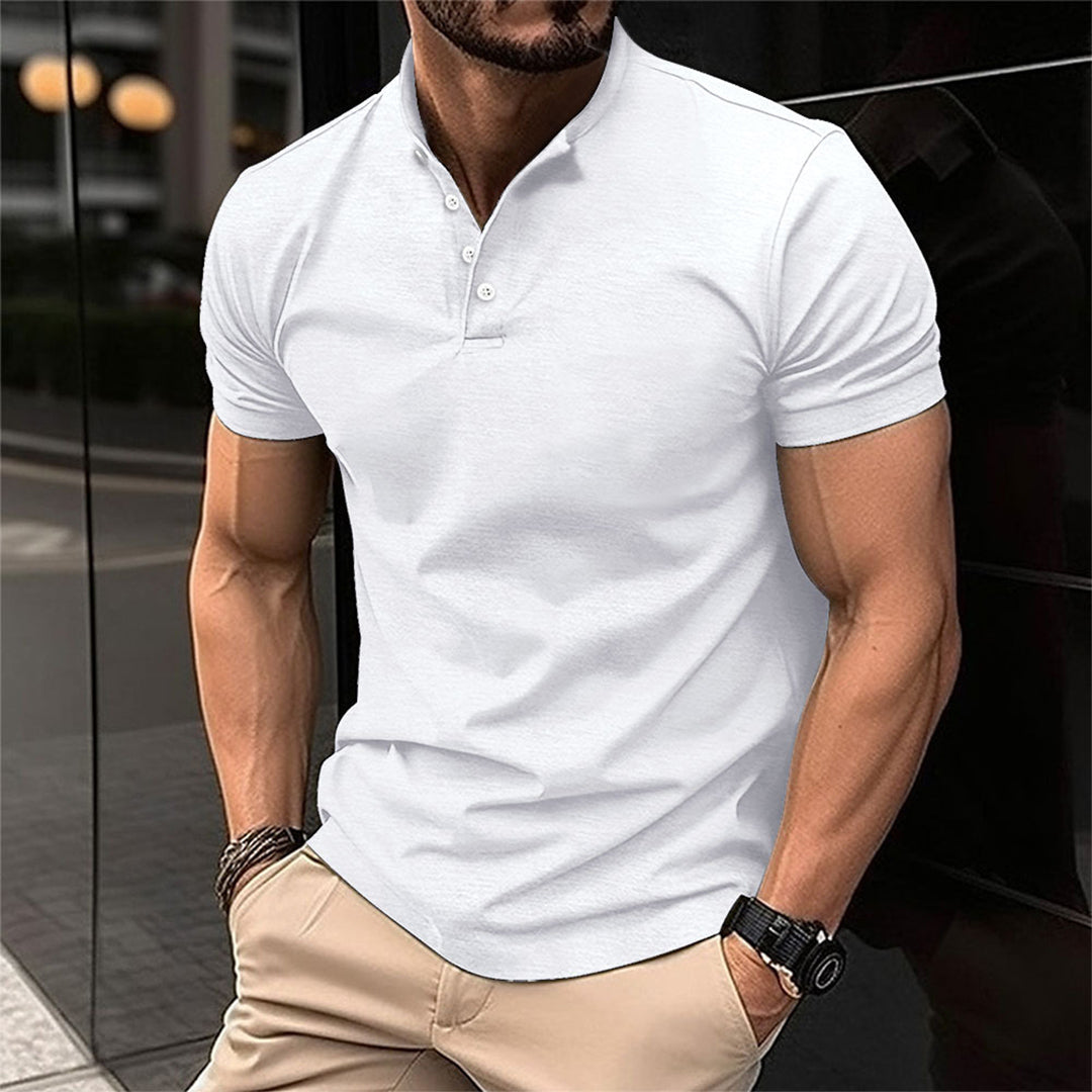 New men's classic polo shirt, tailored fit for comfortable everyday wear. Essential short sleeve for spring & summer fashion.