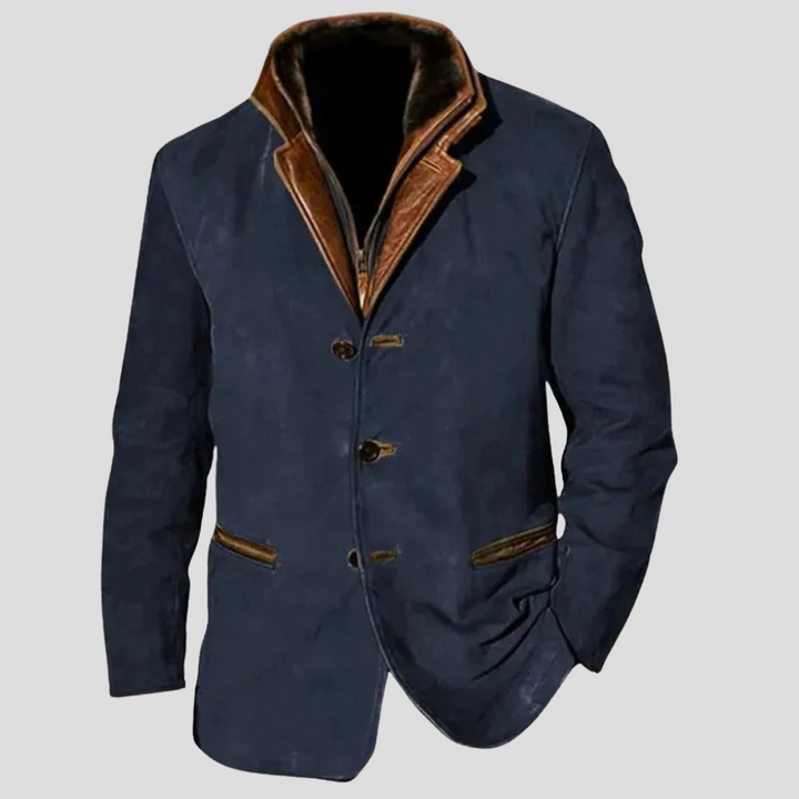 Men's vintage style classic jacket, offering timeless everyday comfort. Perfect fall fashion outerwear for men.