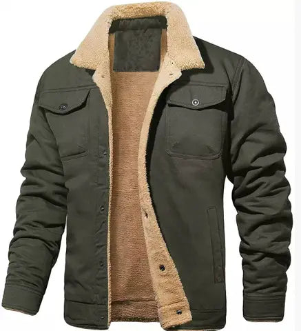 Men's classic warm winter jacket, essential outerwear for a refined cold-weather look.