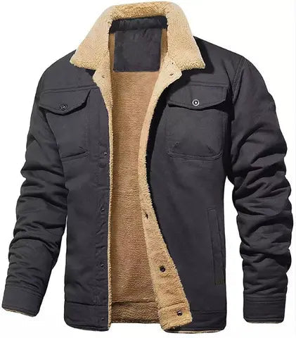 Men's classic winter jacket, warm outerwear for smart casual and everyday fashion.