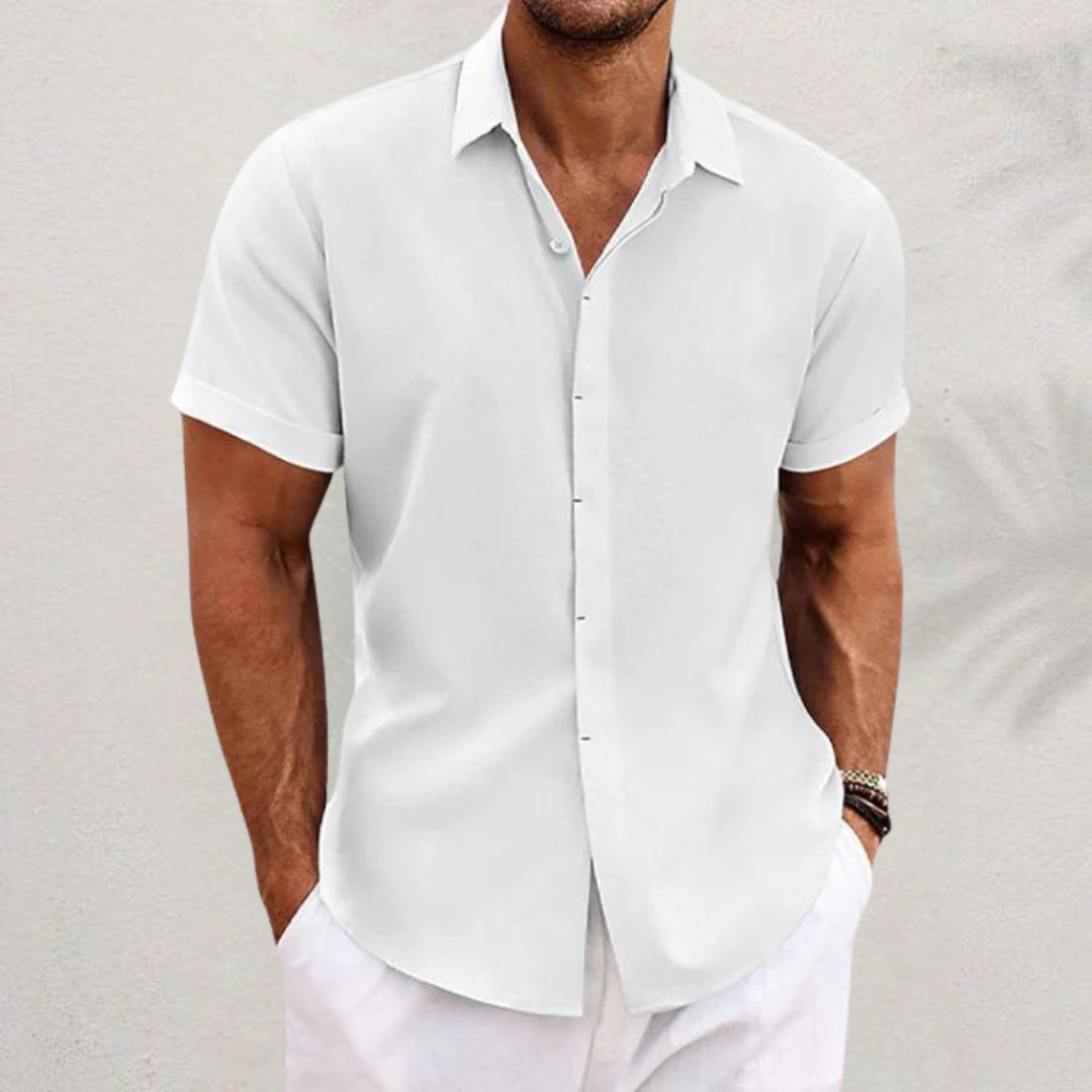 Versatile men's classic button-up long sleeve shirt. Effortless smart casual style, essential for timeless menswear.
