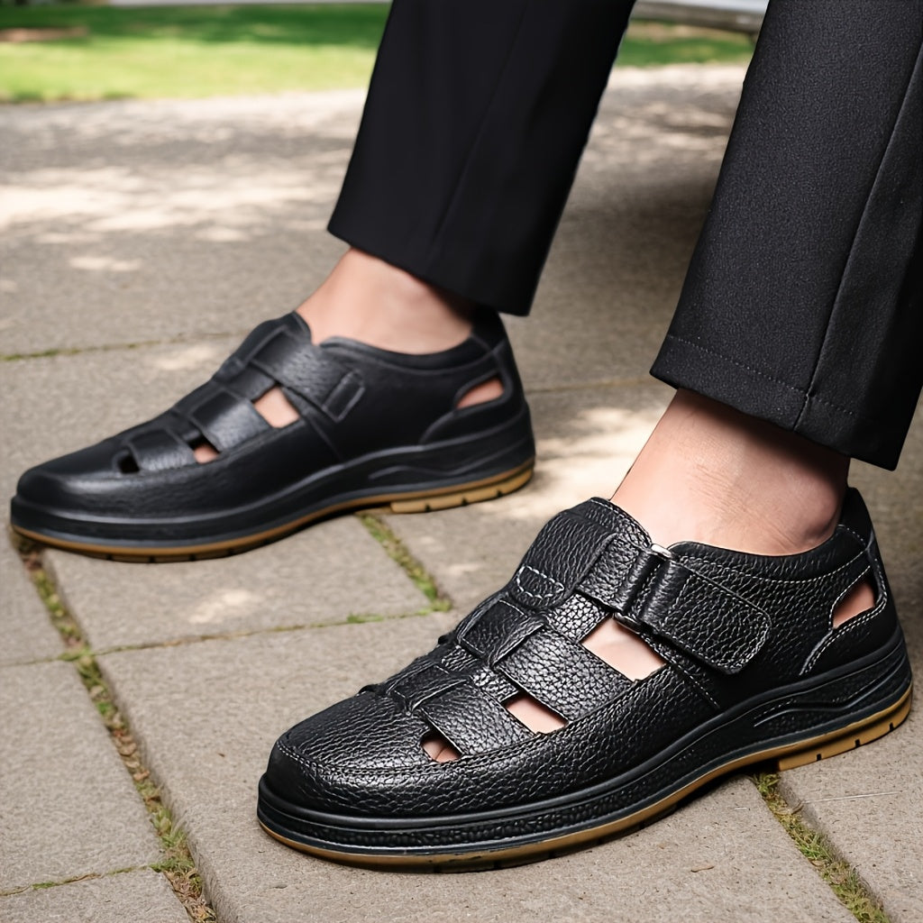 Durable men's outdoor sandals with closed toe, breathable comfort, and strong grip for summer.